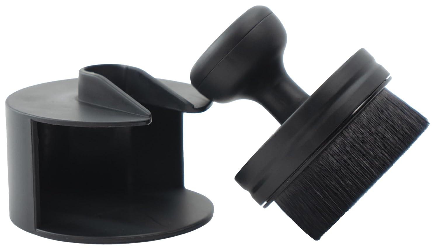 Щеточка антистатическая для ухода за виниловыми пластинками с подставкой Black