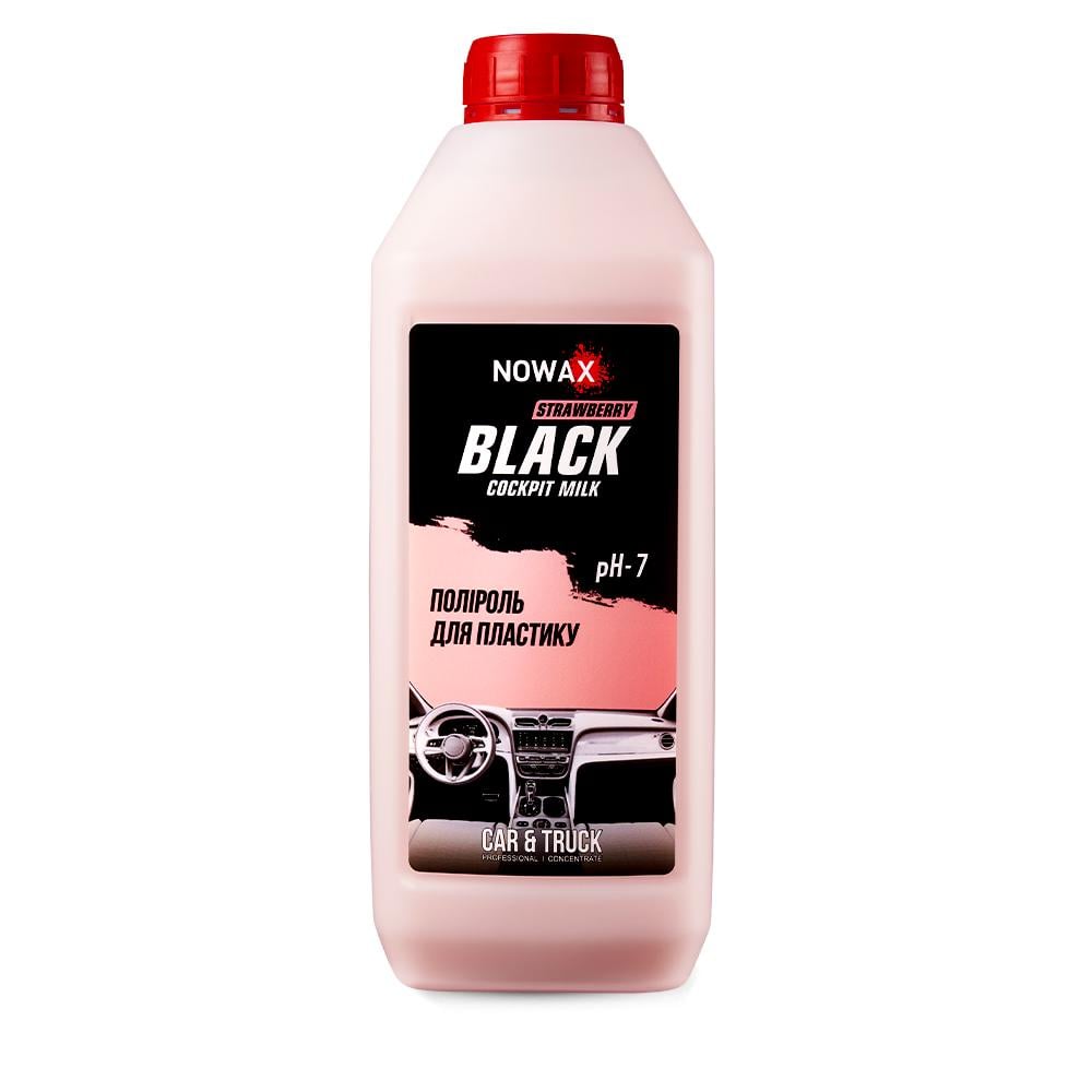 Полироль-молочко для пластика Nowax Strawberry концентрат, 1л