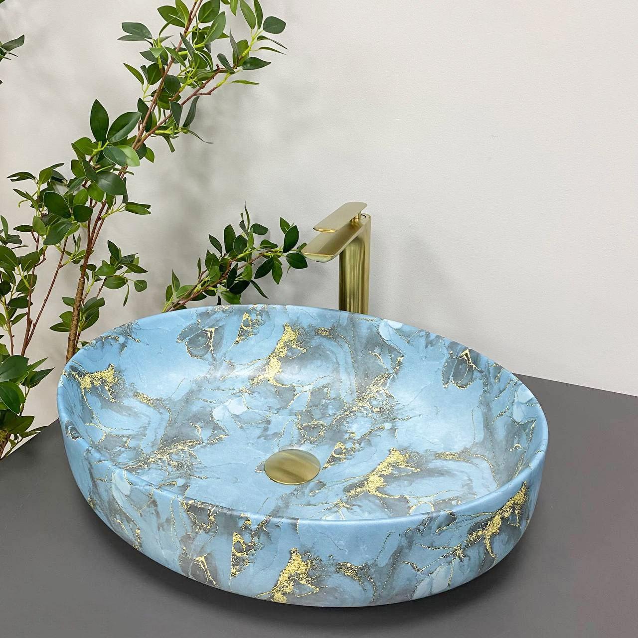 Умывальник накладной VBI UDINE Marble Blue Matt (2810372552)