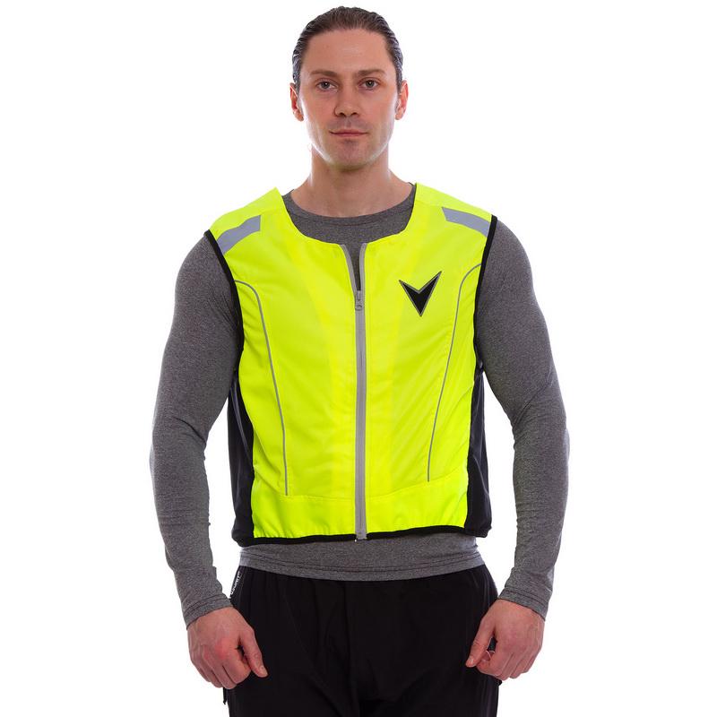 Жилет світловідбивний NERVE MS-1222 XL-2XL Чорно-салатовий (NA002927) - фото 2