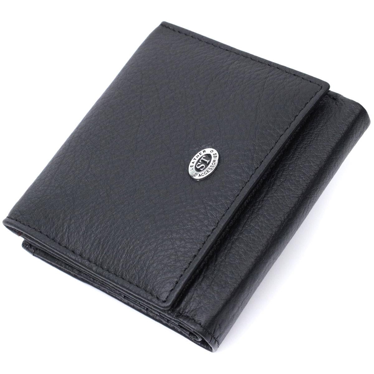 Кошелек женский ST Leather 22709 из натуральной кожи на магните Черный (168-136-22709)