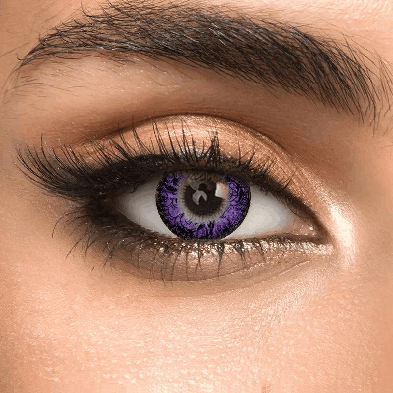 Контактні лінзи фіолетові Elite Lens Фіолет Візерунок +0,00 14,5 мм 2 шт. Фіолетовий (25906503)
