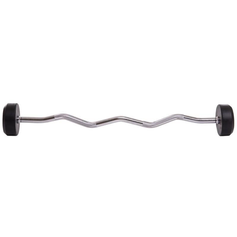 Штанга фиксированная обрезиненная Zelart Rubber Coated Barbell TA-2687-15 95 см 15 кг (DR002560) - фото 2