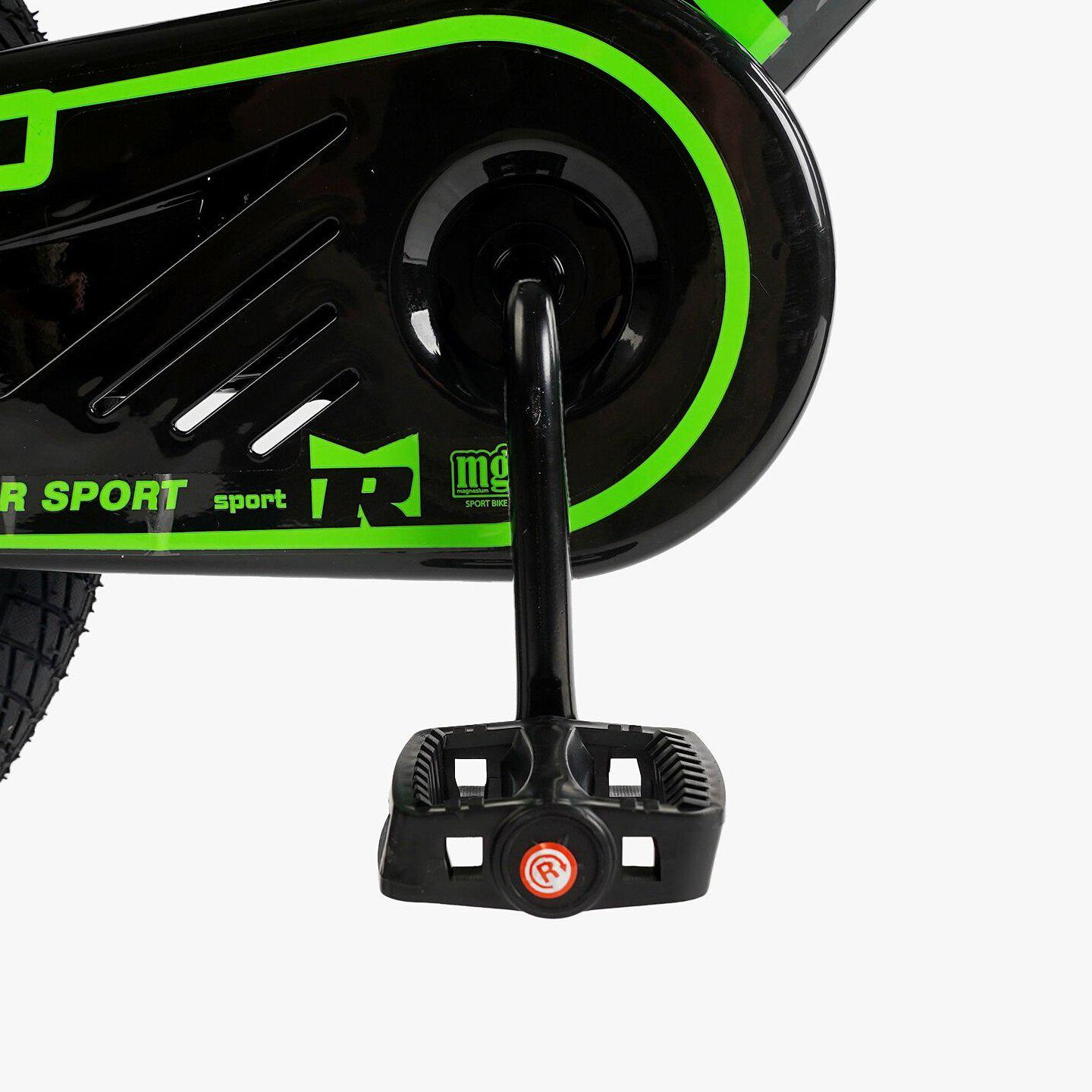 Велосипед двоколісний Corso Revolt 16" дитячий магнієвий Чорно-зелений - фото 4