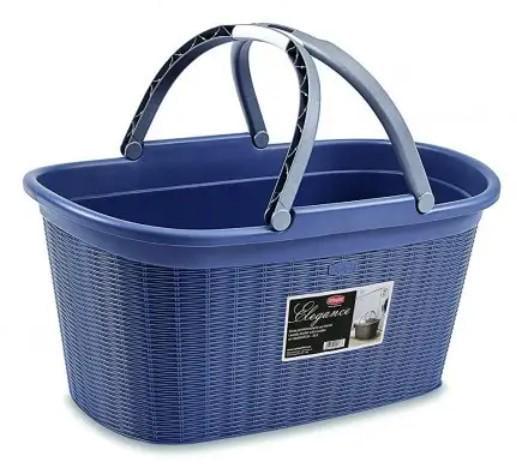 Корзина с ручками Stefanplast Elegance 35 л 58х38х29,5 см Синий (30224)