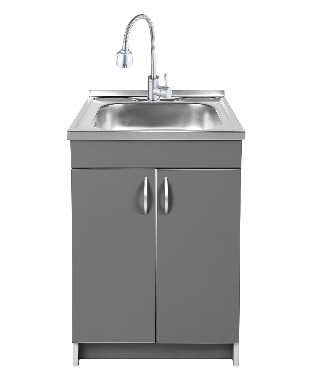 Тумба кухонная с мойкой рефлекторный смеситель/сифон 50х50 см 0,6 мм Антрацит