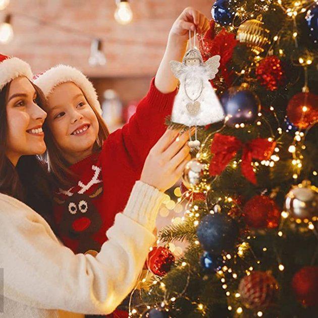 Набір ялинкових іграшок Новорічні янголята 3 шт. - фото 8 Набір ялинкових іграшок Новорічні янголята 3 шт. - фото 8