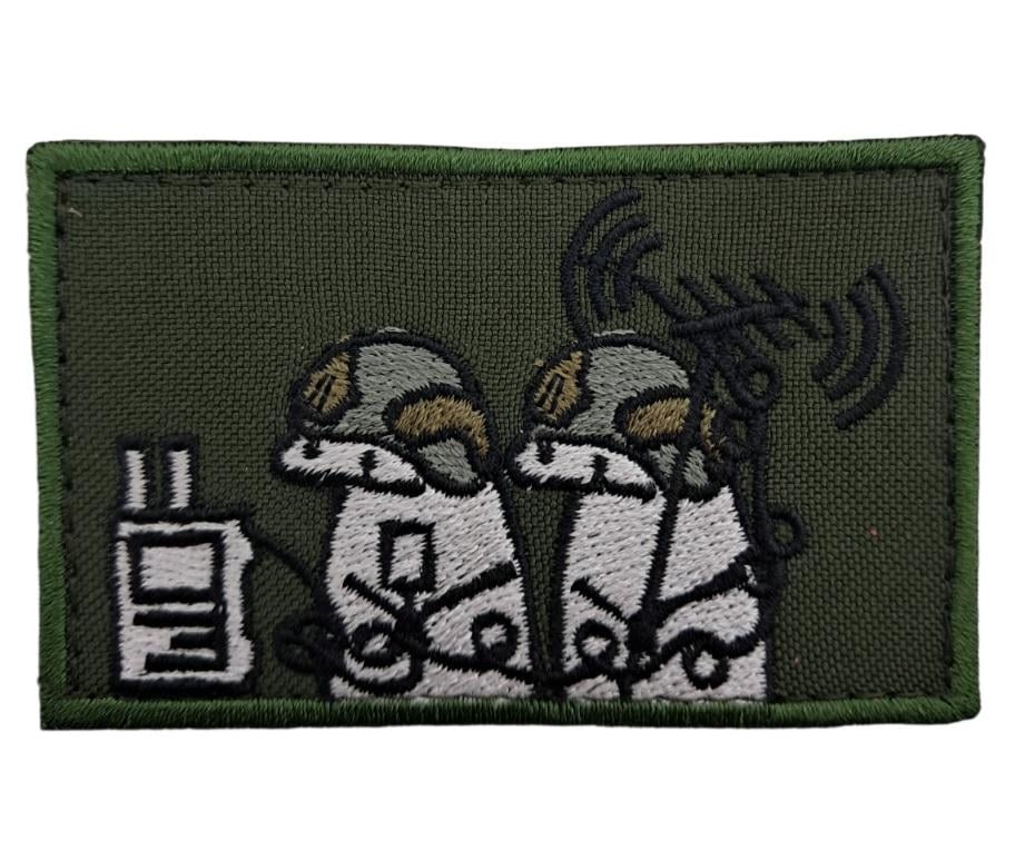 Нашивка Флорки связки 8х5 см Олива (14509)