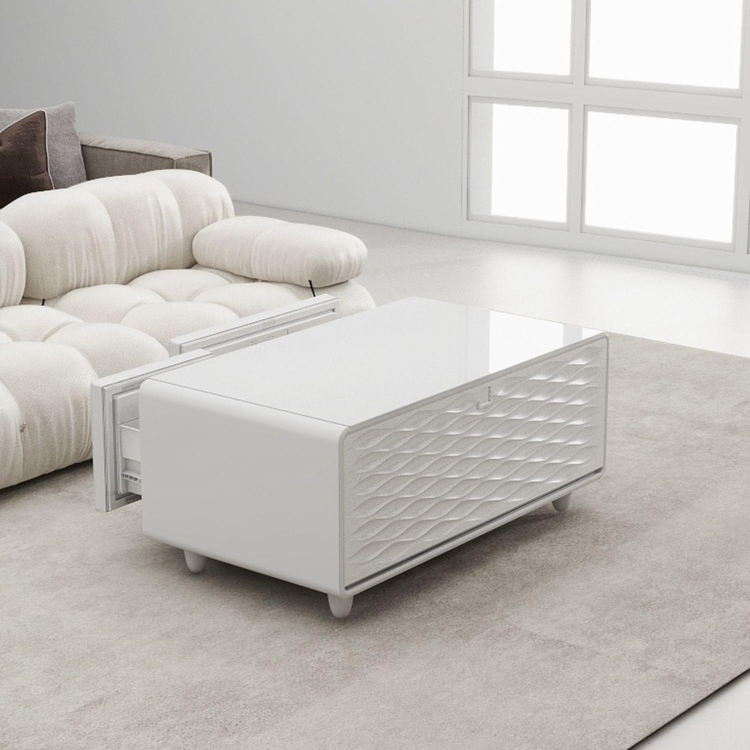 Журнальный стол умный с холодильником Primst TB90 93 л Белый (TB90FVWT) - фото 4