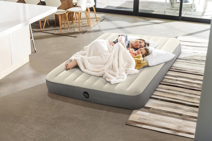 Матрац надувний велюр Intex клапан 2в1 152х203х25 см (64103) - фото 4