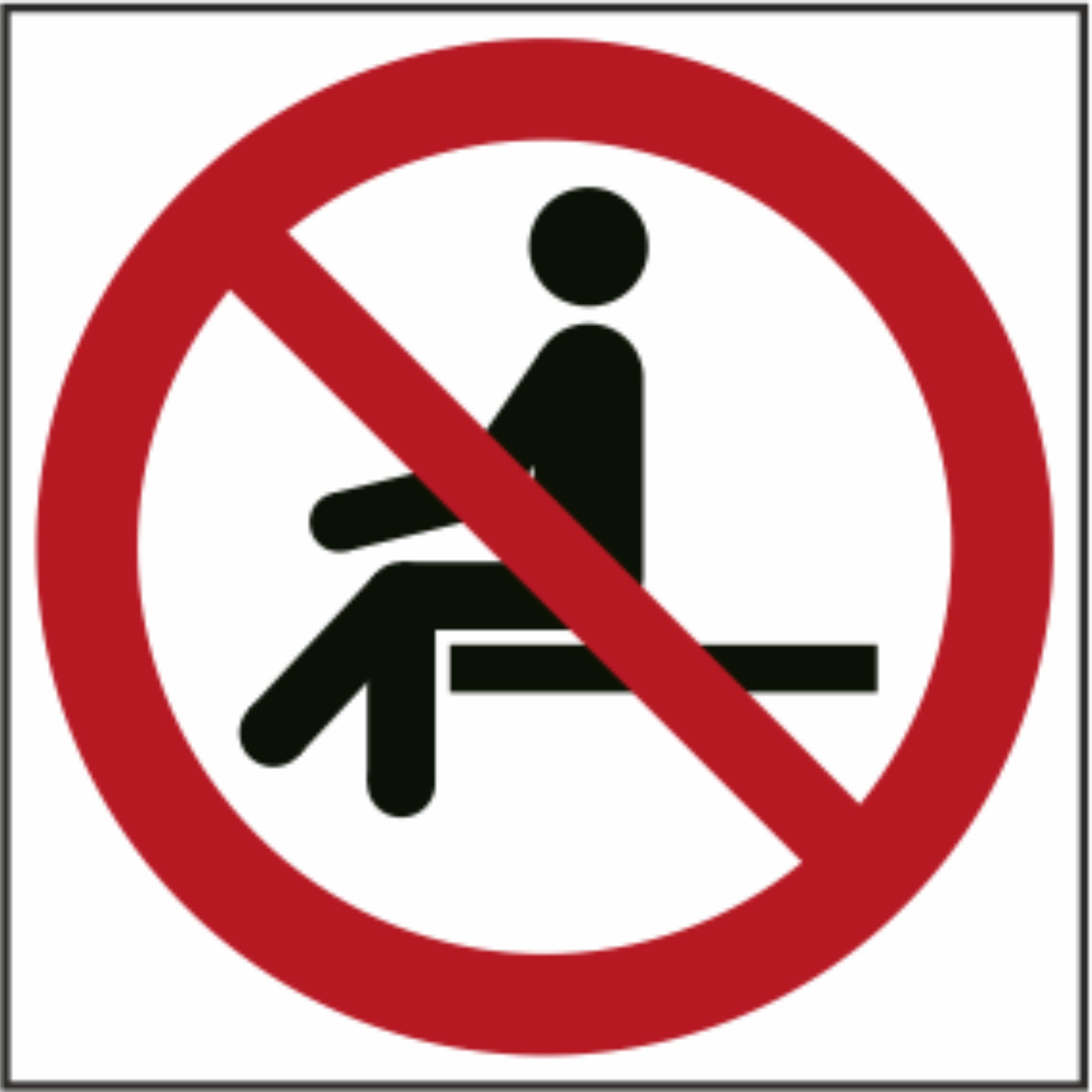 Табличка заборонено сидіти 20х20 см (00140)