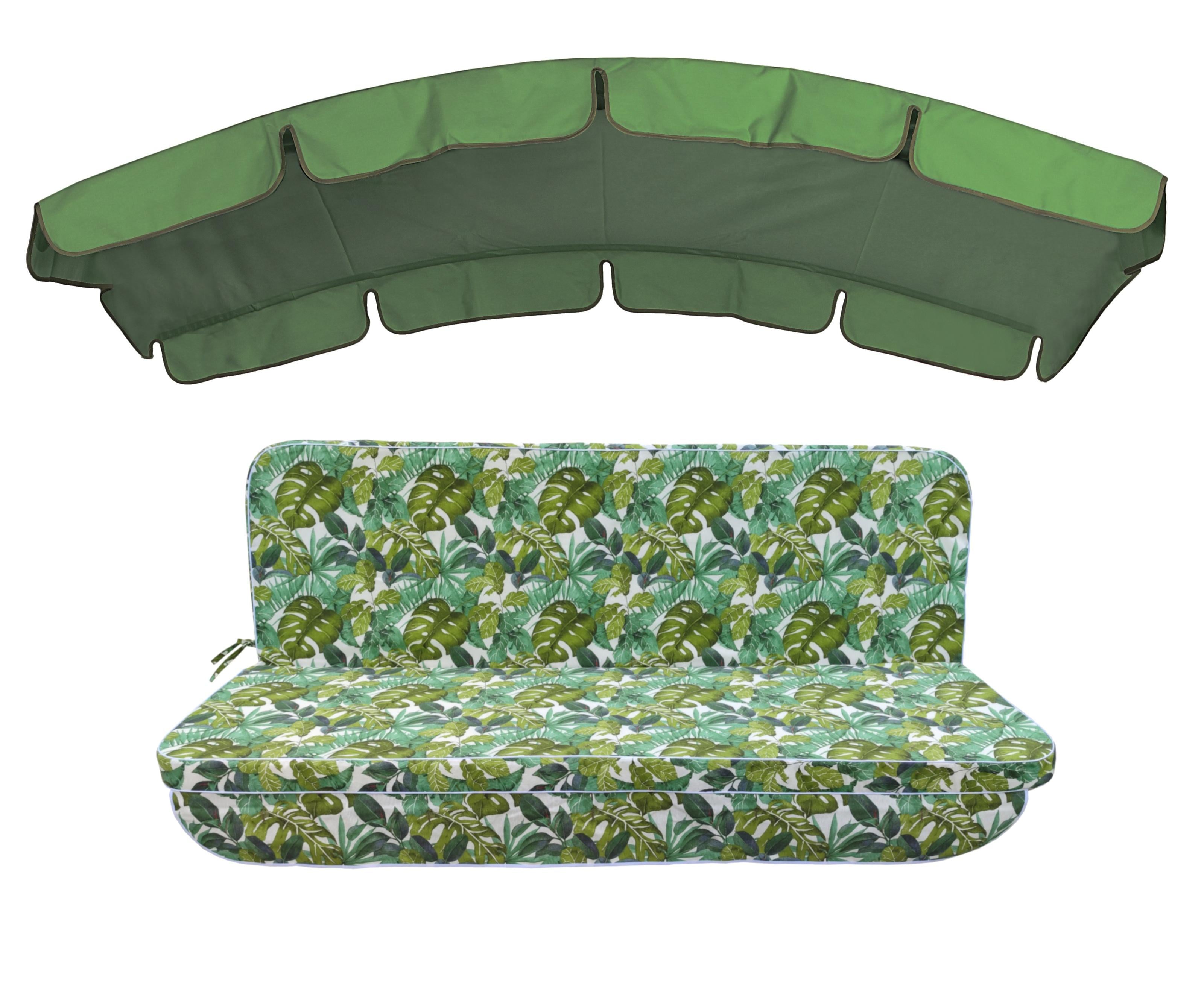 Комплект подушек для качели eGarden Ona Verde 180x110x6 тент 120х210 Зеленый (5250)