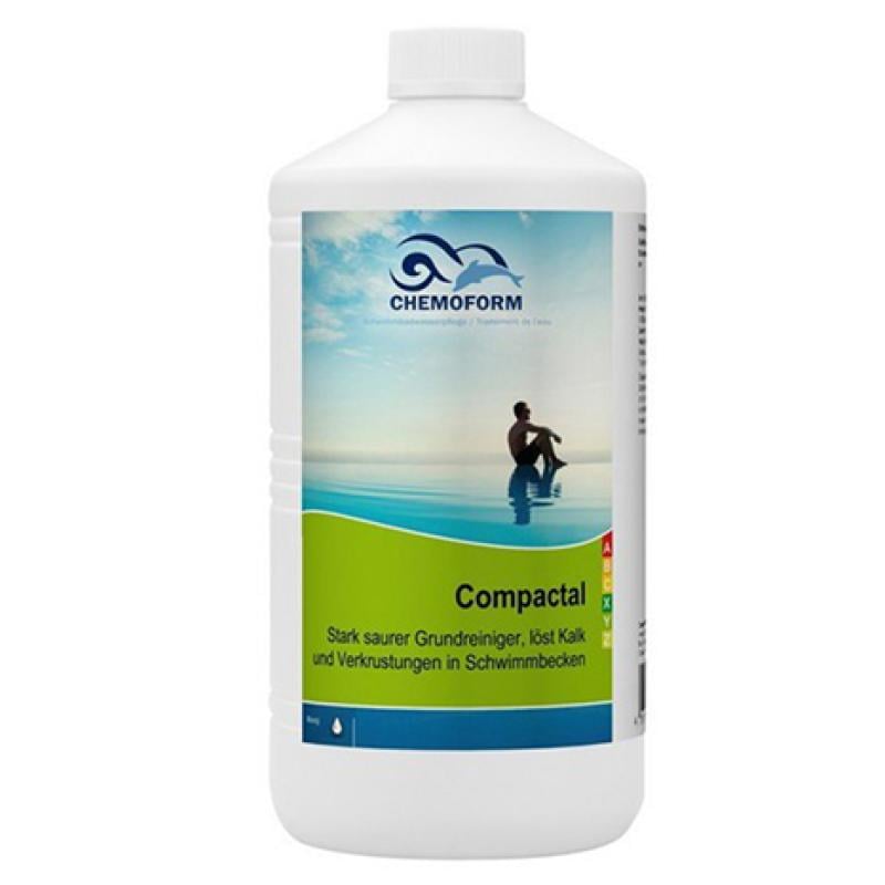 Очиститель бассейна Compactal жидкое кислотное средство для очистки ватерлинии 1 л (1001001)