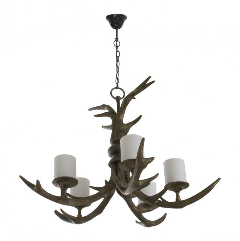 Люстра подвесная Brille BKL-090S/5 Рога в скандинавском стиле Люстра подвесная Brille BKL-090S/5 Рога в скандинавском стиле