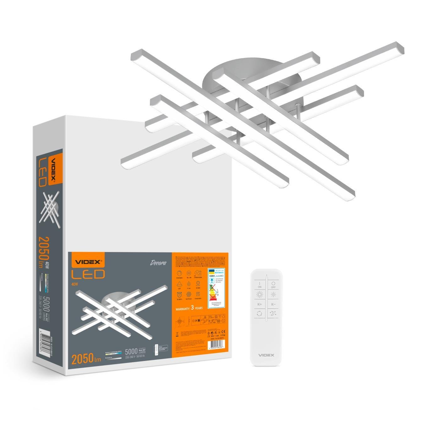 LED светильник функциональный Videx Decora 40W VL-CLD-988-SL (68149)