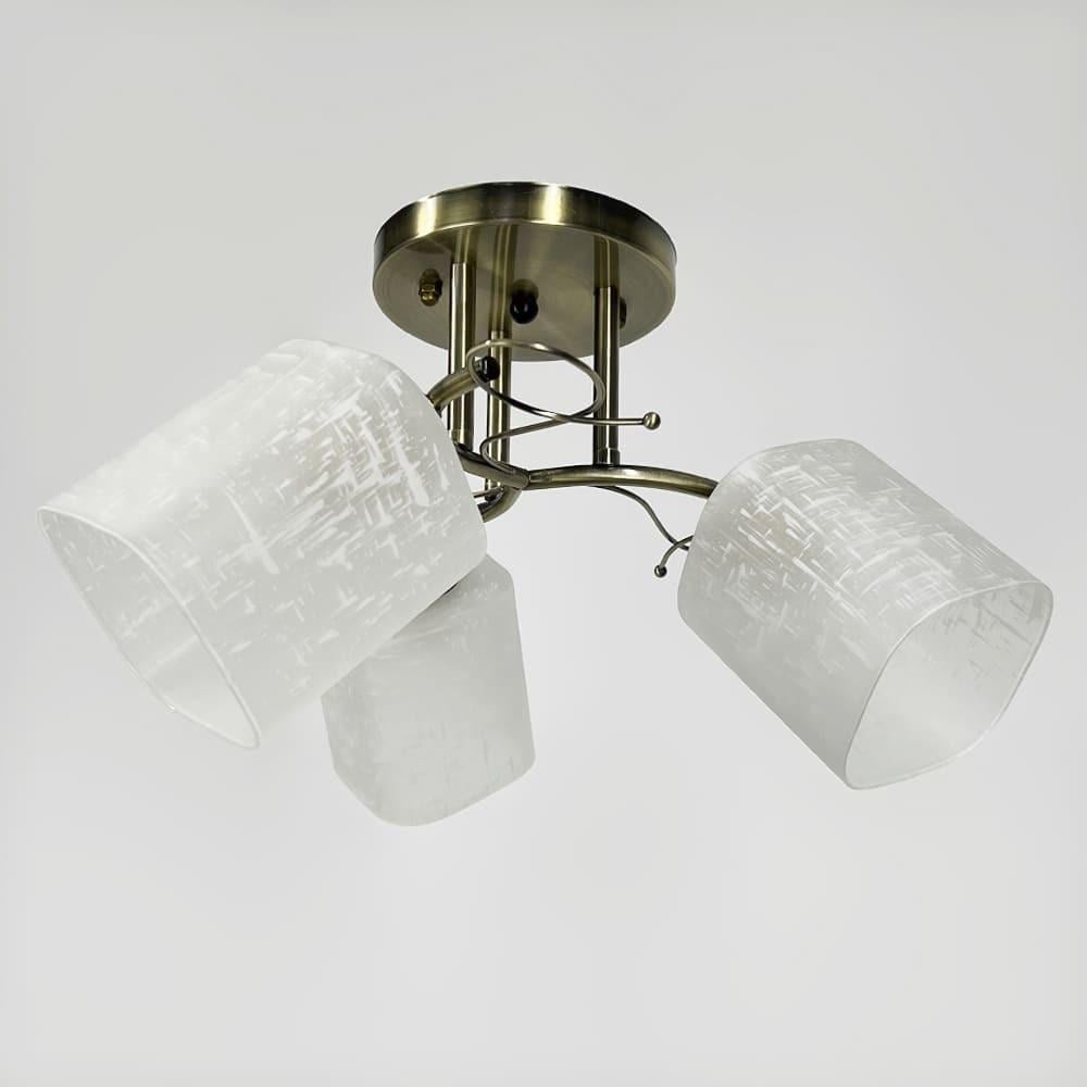 Люстра на 3 плафона Ø 50 см Бронзовый (9321C/3 AB)