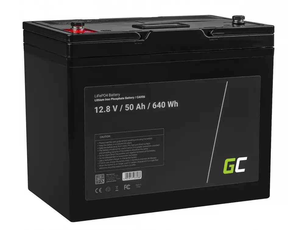 Акумулятор для ДБЖ Green Cell CAV06 LiFePO4 12,8V 50Ah 640Wh (CAV06_tehnNM)