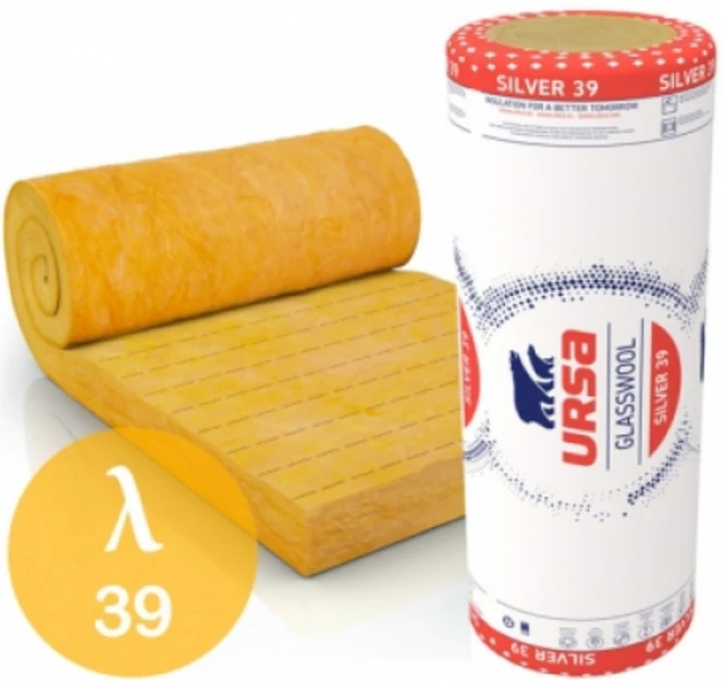 Минеральная вата URSA Silver 39 50 мм 17,5 м² 1,25х7 м 2 шт. (SILVER39_50) - фото 2 Минеральная вата URSA Silver 39 50 мм 17,5 м² 1,25х7 м 2 шт. (SILVER39_50) - фото 2