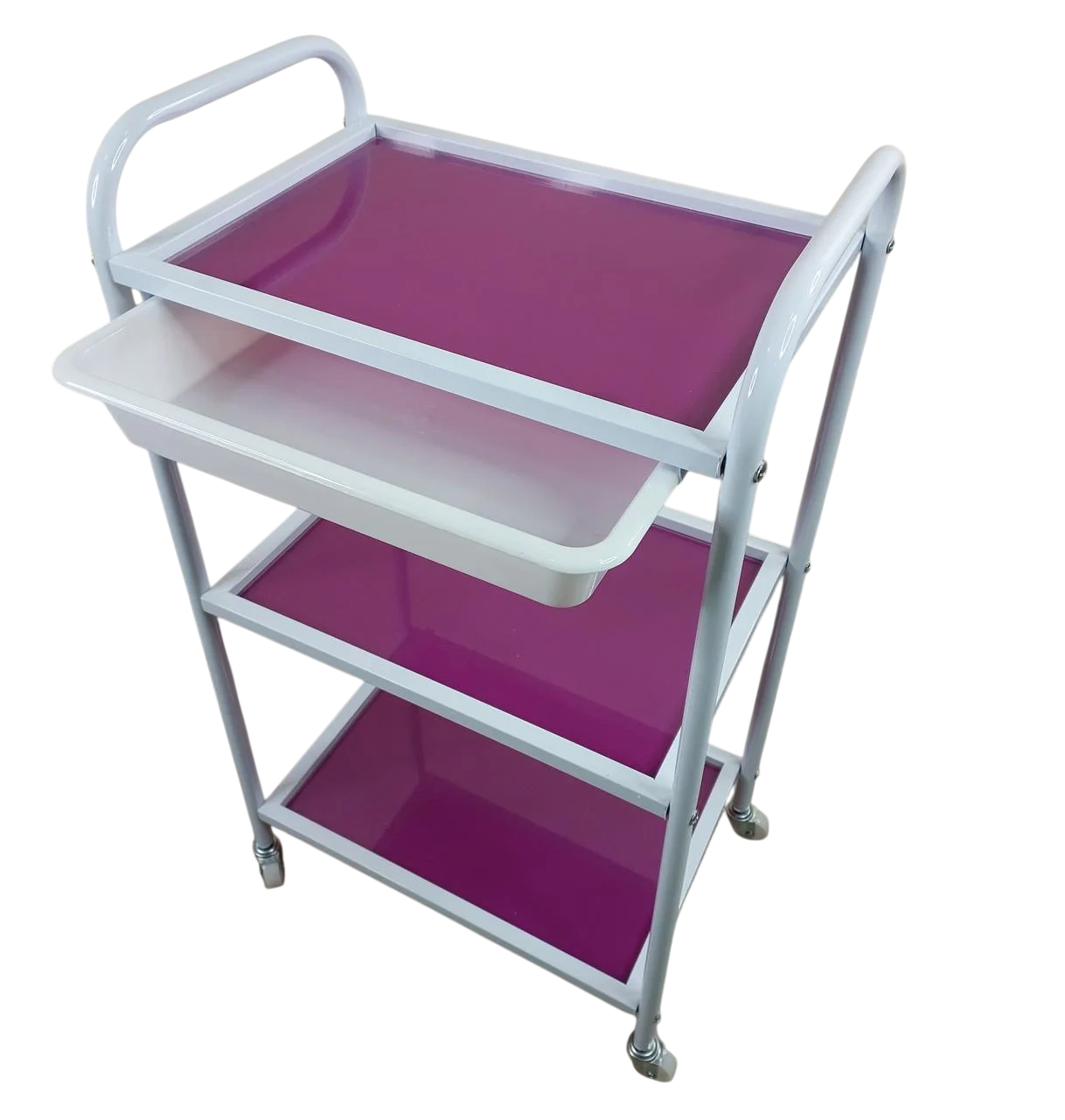 Коляска косметологическая ДенІС professional на 3 полочки с выдвижным лотком (1764971093)