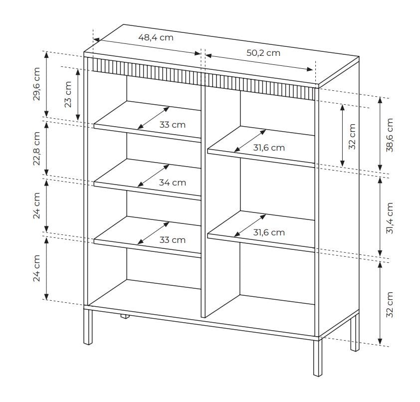 Комод високий Perfect Home Senso 3-дверний 3D Чорний (PFH-091134) - фото 3 Комод високий Perfect Home Senso 3-дверний 3D Чорний (PFH-091134) - фото 3