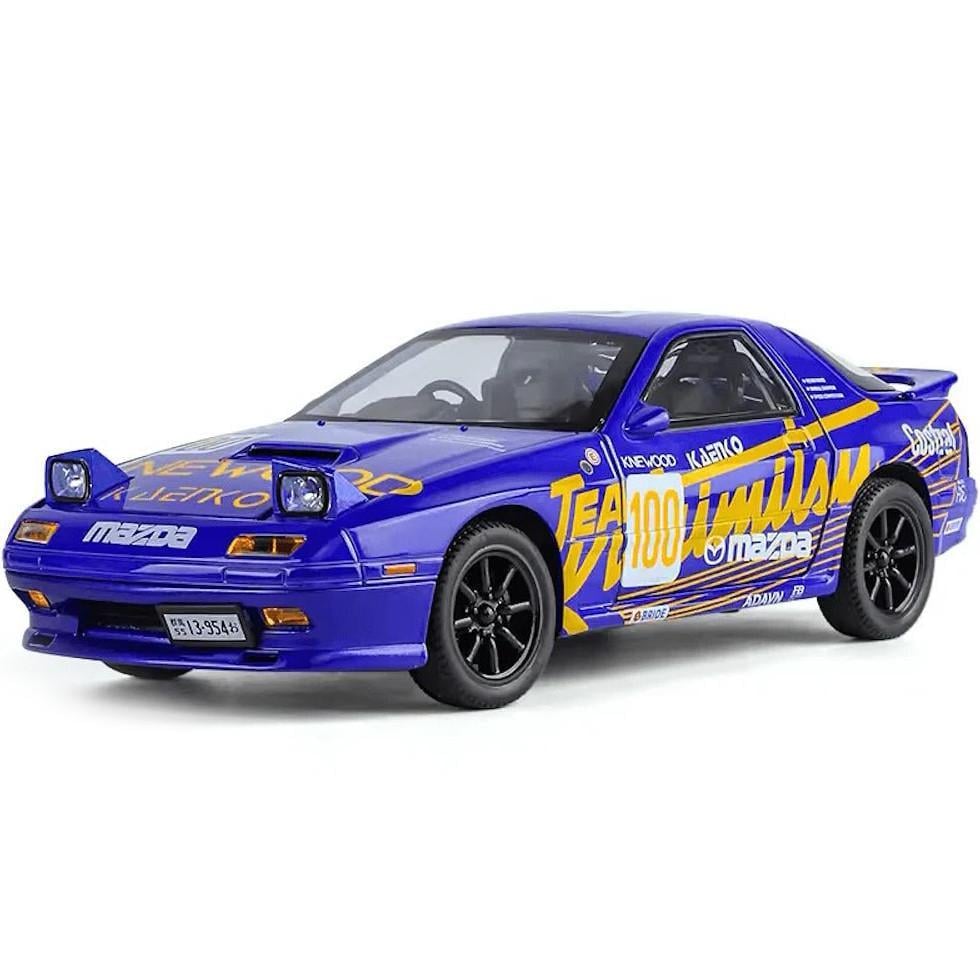 Игрушечная машинка Mazda RX-7 металлическая 1:24 инерционная со светом и звуком/открывающаяся дверь (34940395)