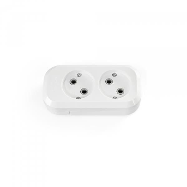 Колодка подовжувача TITANUM STANDARD без заземлення 2 гнізда Білий