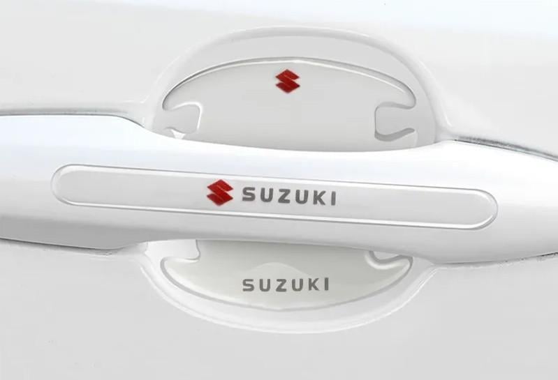 Наклейки защитные с маркой авто Suzuki на дверные ручки и под дверные ручки Прозрачный (1992673849)