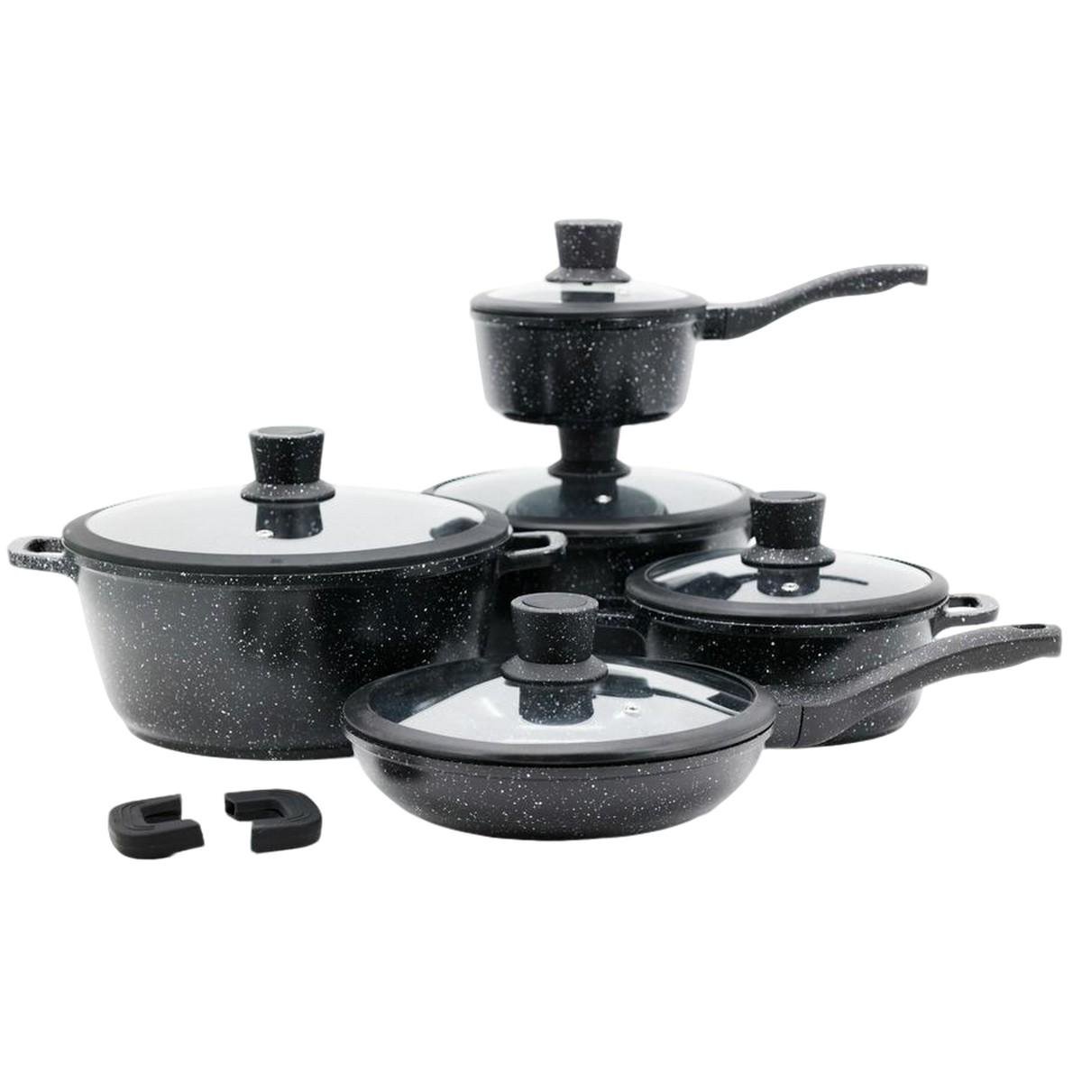 Набір каструль A-PLUS 10 предметів мармурове покриття (1492)