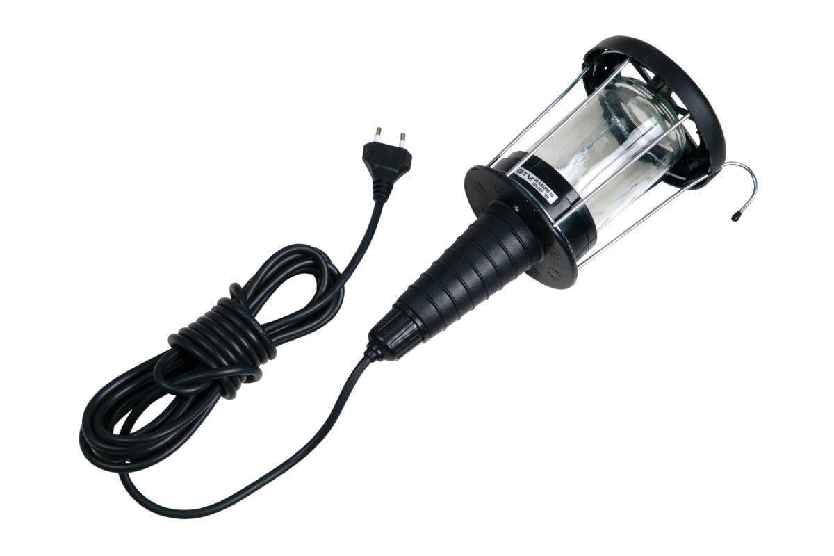 Светильник переносной GTV для светодиодных ламп E27 60 Вт IP20 резиновый кабель 5 м (00000034963)