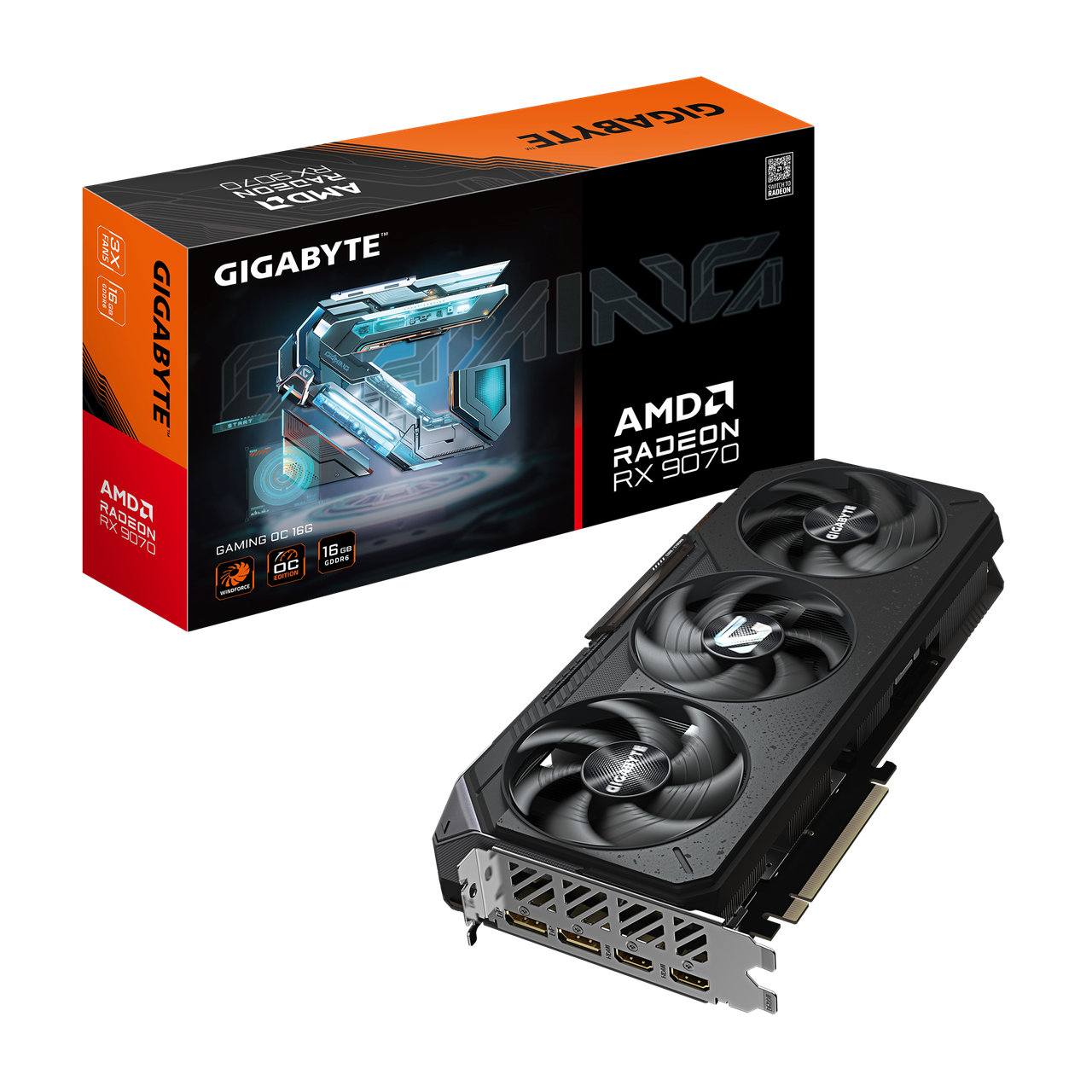 Видеокарта AMD Radeon RX 9070 16GB GDDR6 Gaming Gigabyte (GV-R9070GAMING-16GD) Видеокарта AMD Radeon RX 9070 16GB GDDR6 Gaming Gigabyte (GV-R9070GAMING-16GD)
