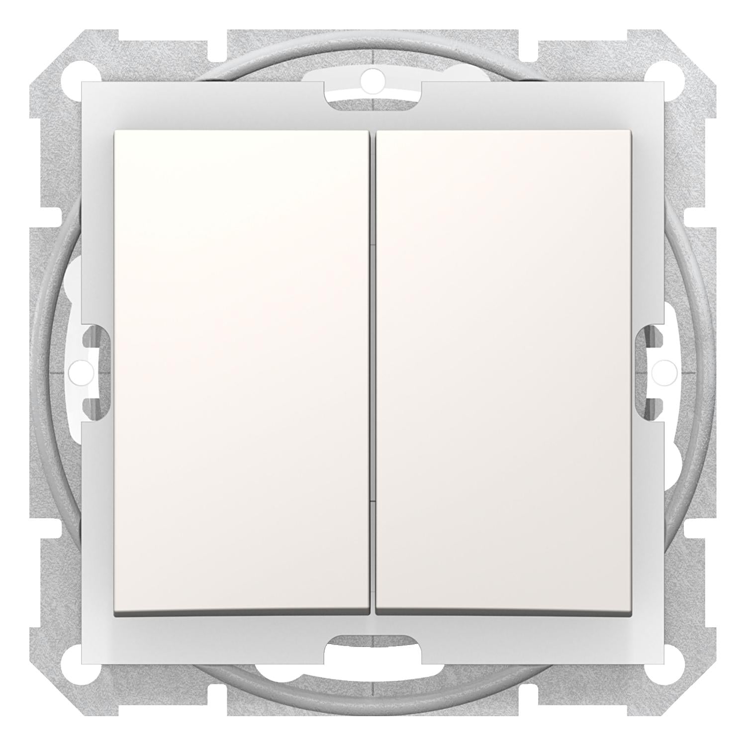 Выключатель двухклавишный Schneider Electric Sedna IP44 Слоновая кость (SDN0300423)