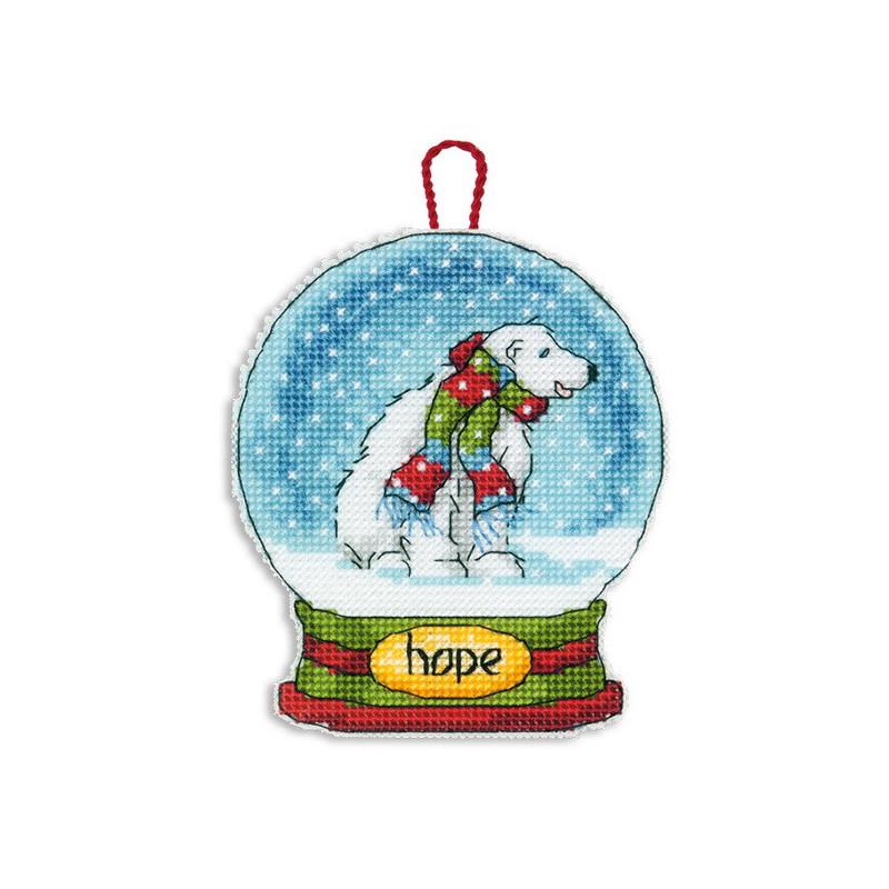 Набір для вишивки хрестиком Dimensions 70-08906 Hope Snowglobe Ornament (8910)