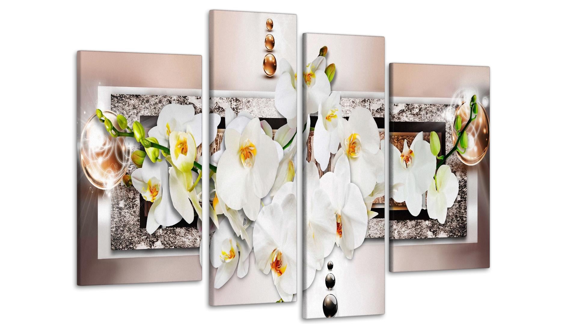 Картина модульная Абстракция Орхидея 75х118 см (Art-158_4)