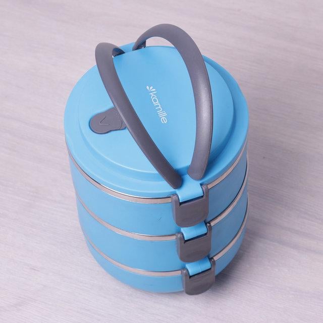 Ланч бокс потрійний Kamille KM-2107-LB 2,1 л (105285)