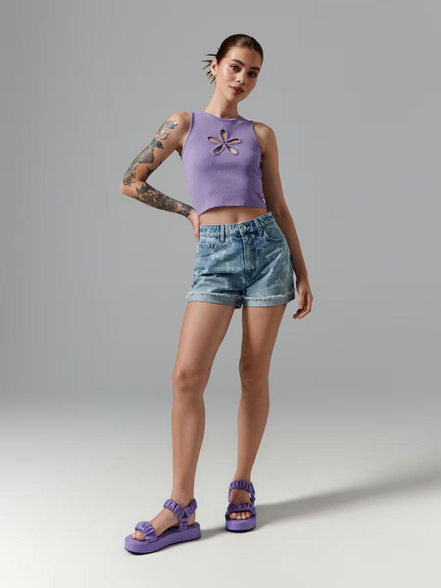 Сандалі Sinsay з декоративними зборками і платформою р. 37 Фіолетовий (9649137) - фото 3 Сандалі Sinsay з декоративними зборками і платформою р. 37 Фіолетовий (9649137) - фото 3