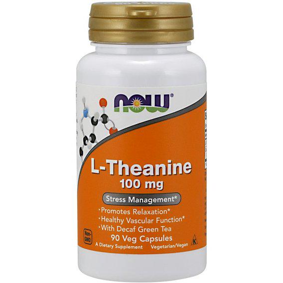 Теанін NOW Foods L-Theanine 100 мг 90 Veg Caps