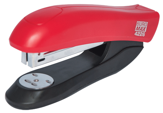 Степлер Buromax скоби №24/26 до 20 аркушів пластиковий Червоний (BM.4226-09)