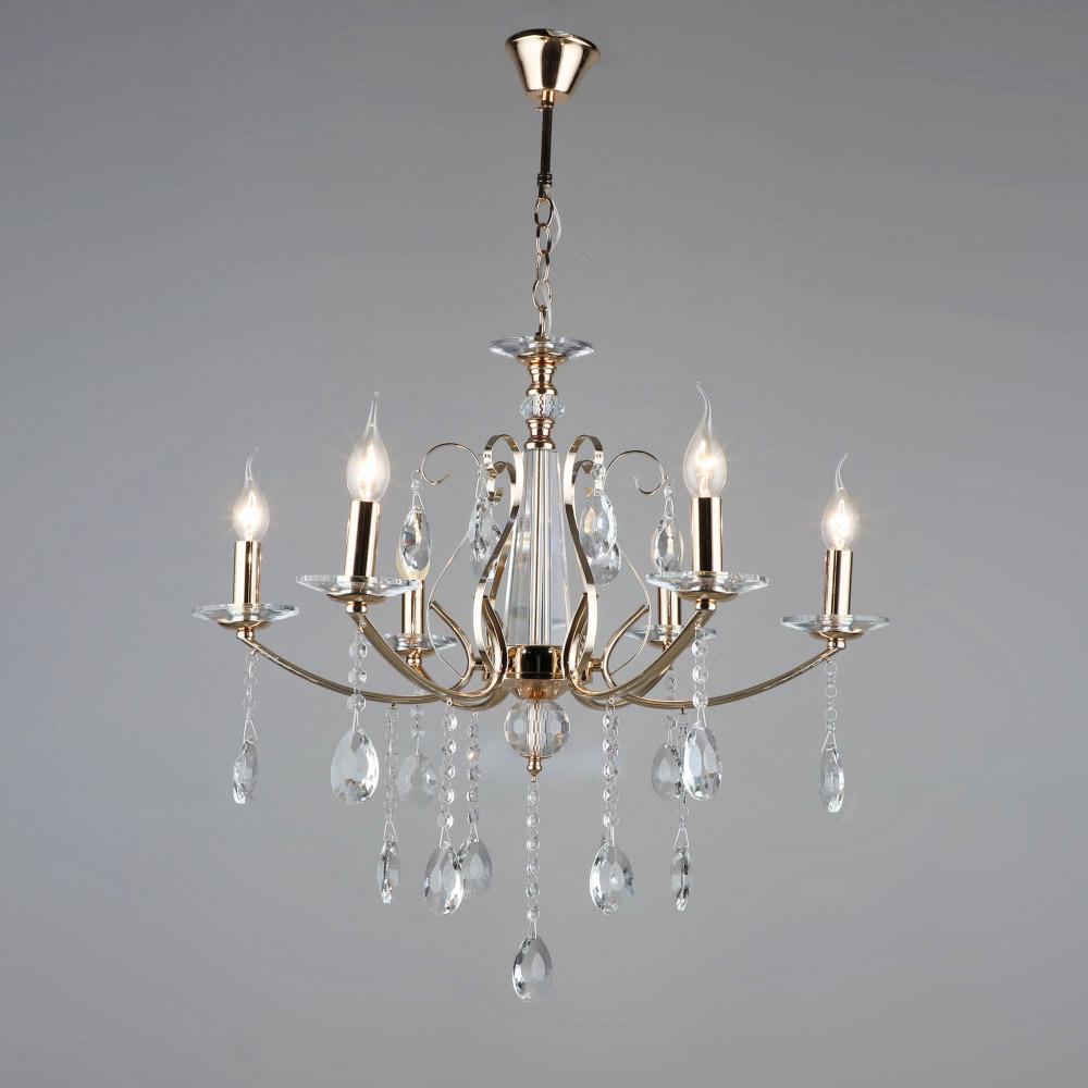 Люстра подвесная свечи Light House Золотой (SRS-18420/6)