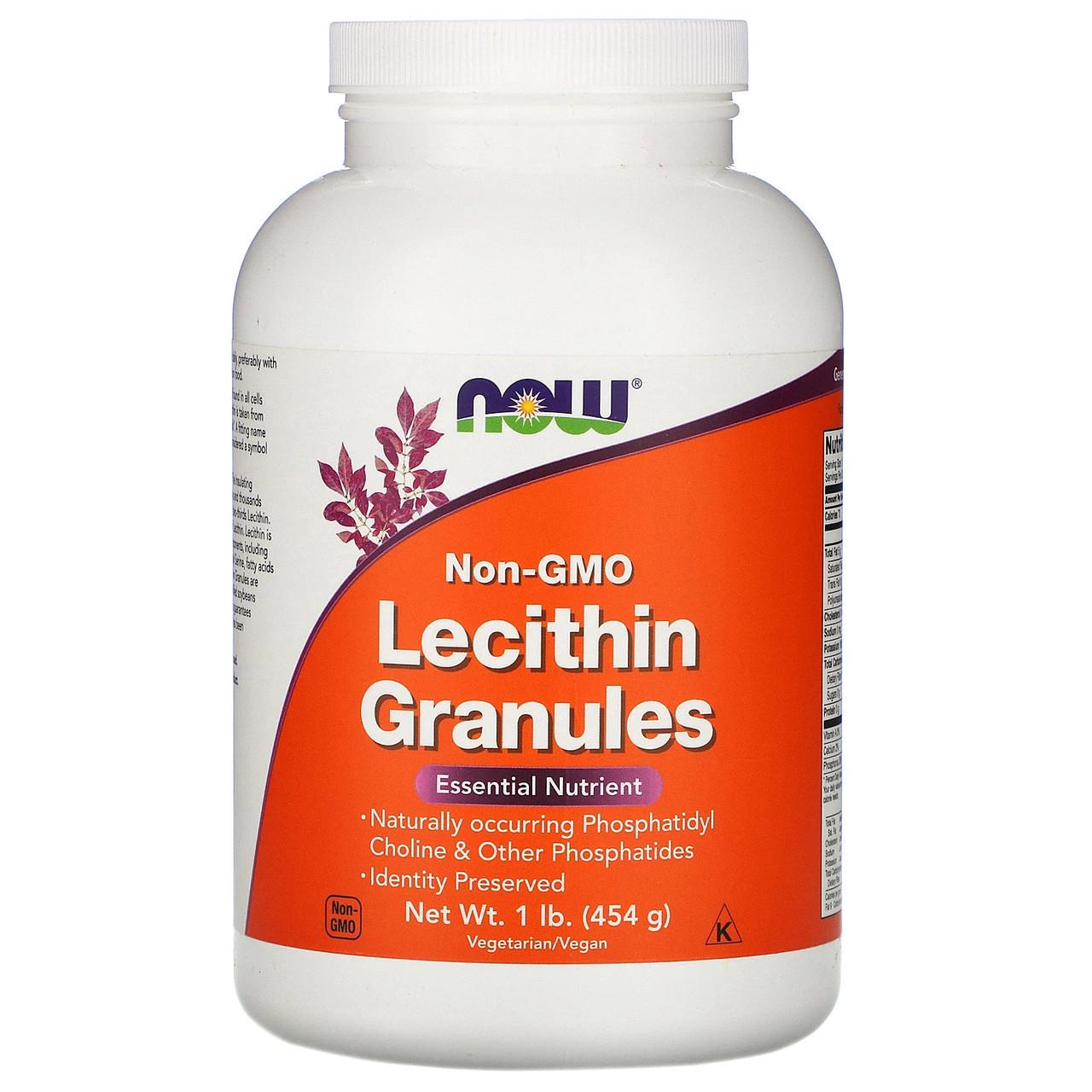 Лецитин в гранулах без ГМО Now Foods Lecithin Granules 454 г (1438234606)