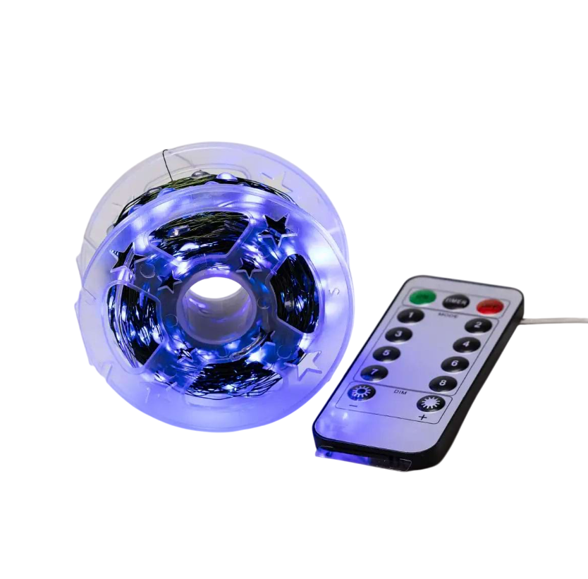 Гирлянда Роса нить с пультом 500 LED 50 м от сети зеленый провод Синий - фото 1 Гирлянда Роса нить с пультом 500 LED 50 м от сети зеленый провод Синий - фото 1