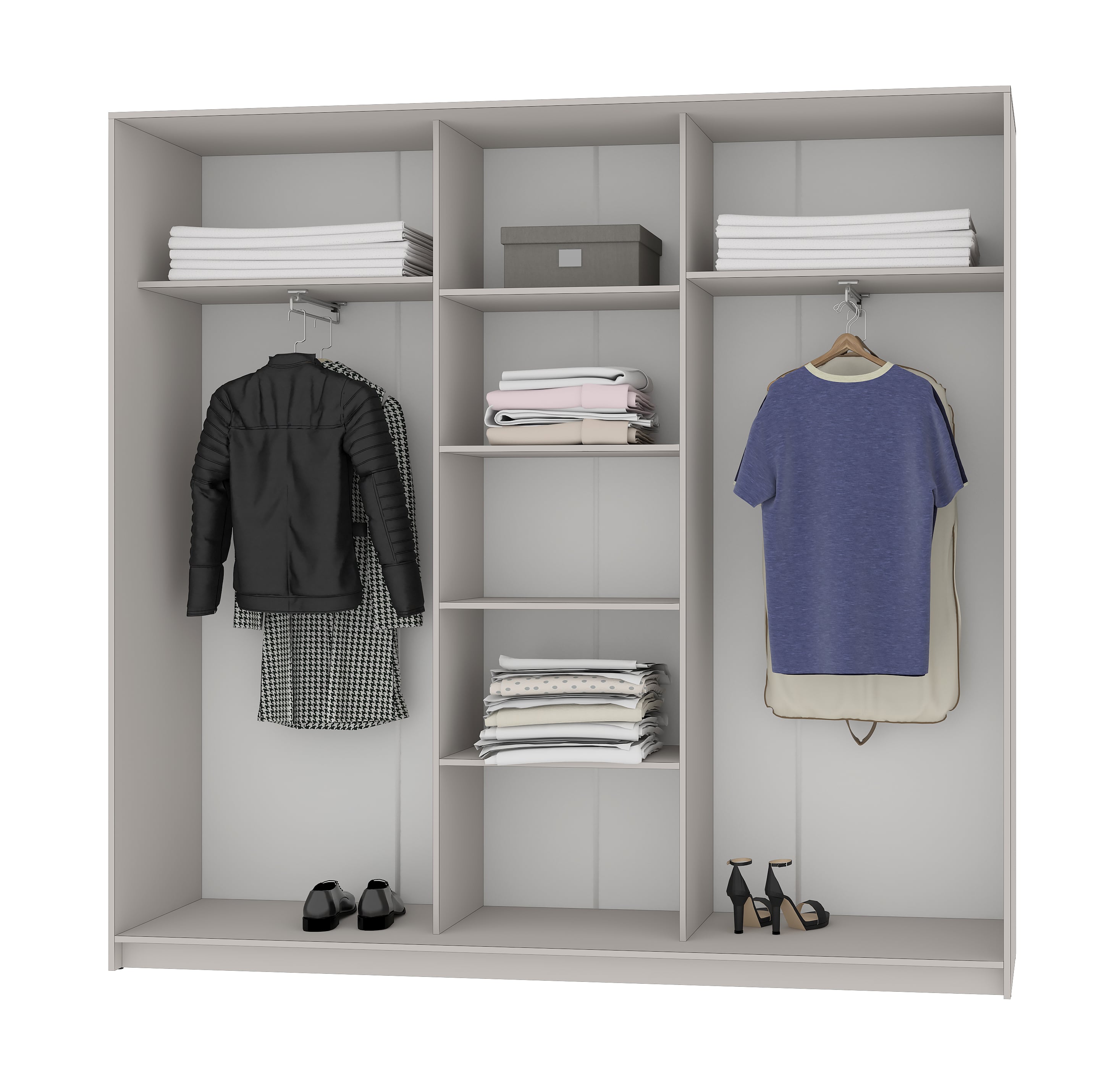Шкаф-купе трехдверный Mebel Star Стандарт BG MBS-8260 220х45х210 см Кашемир (1007671) - фото 2 Шкаф-купе трехдверный Mebel Star Стандарт BG MBS-8260 220х45х210 см Кашемир (1007671) - фото 2