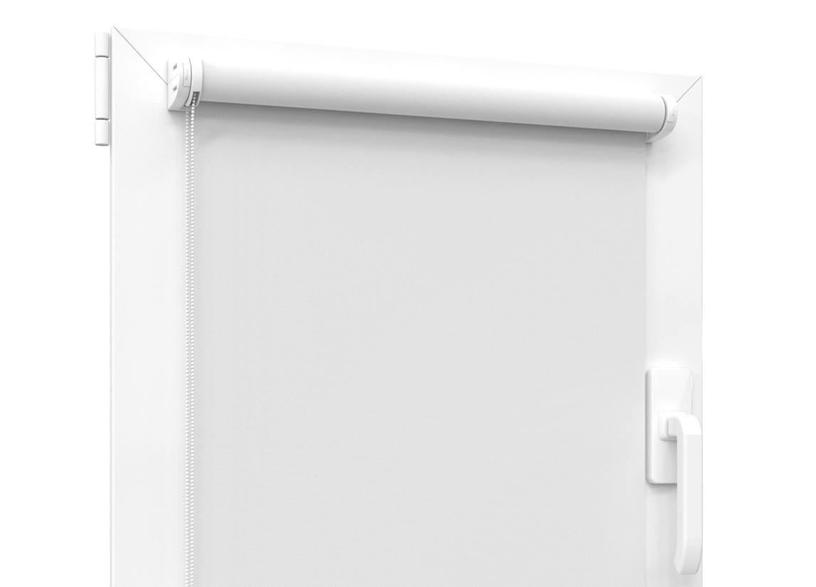 Рулонная штора тканевая Len 1019 лен 35x160 см Белый (17997735)