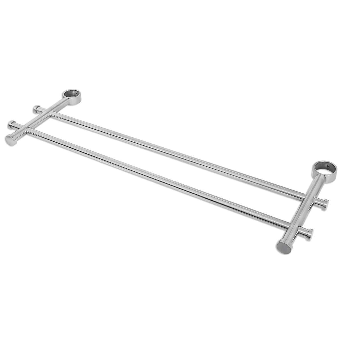 Полка для полотенцесушителя Laris ПР-500 Классик на стойку выдвижная из нержавеющей стали Серебристый (147-127-71401076)