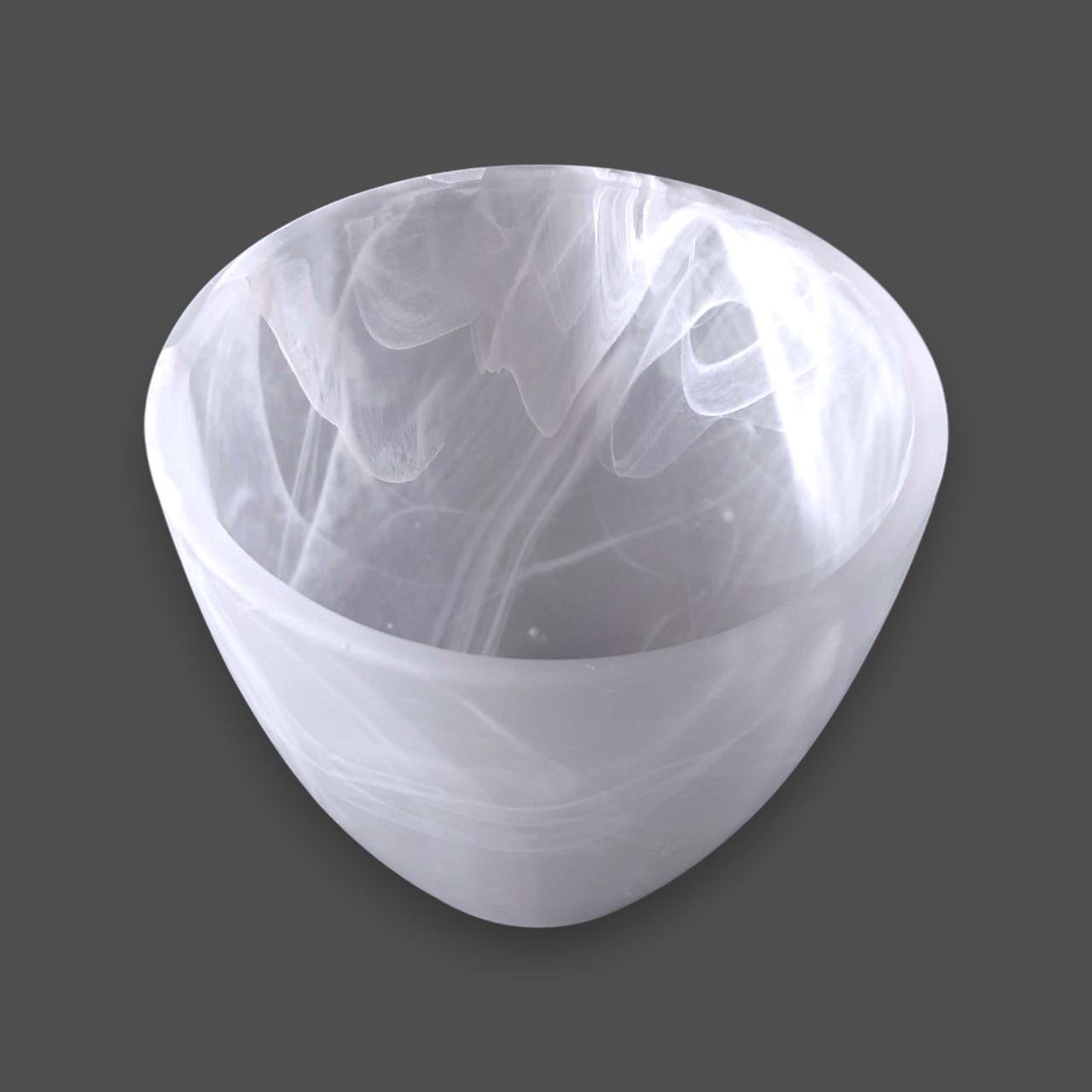 Плафон стеклянный Е27 Белый мраморный - фото 4