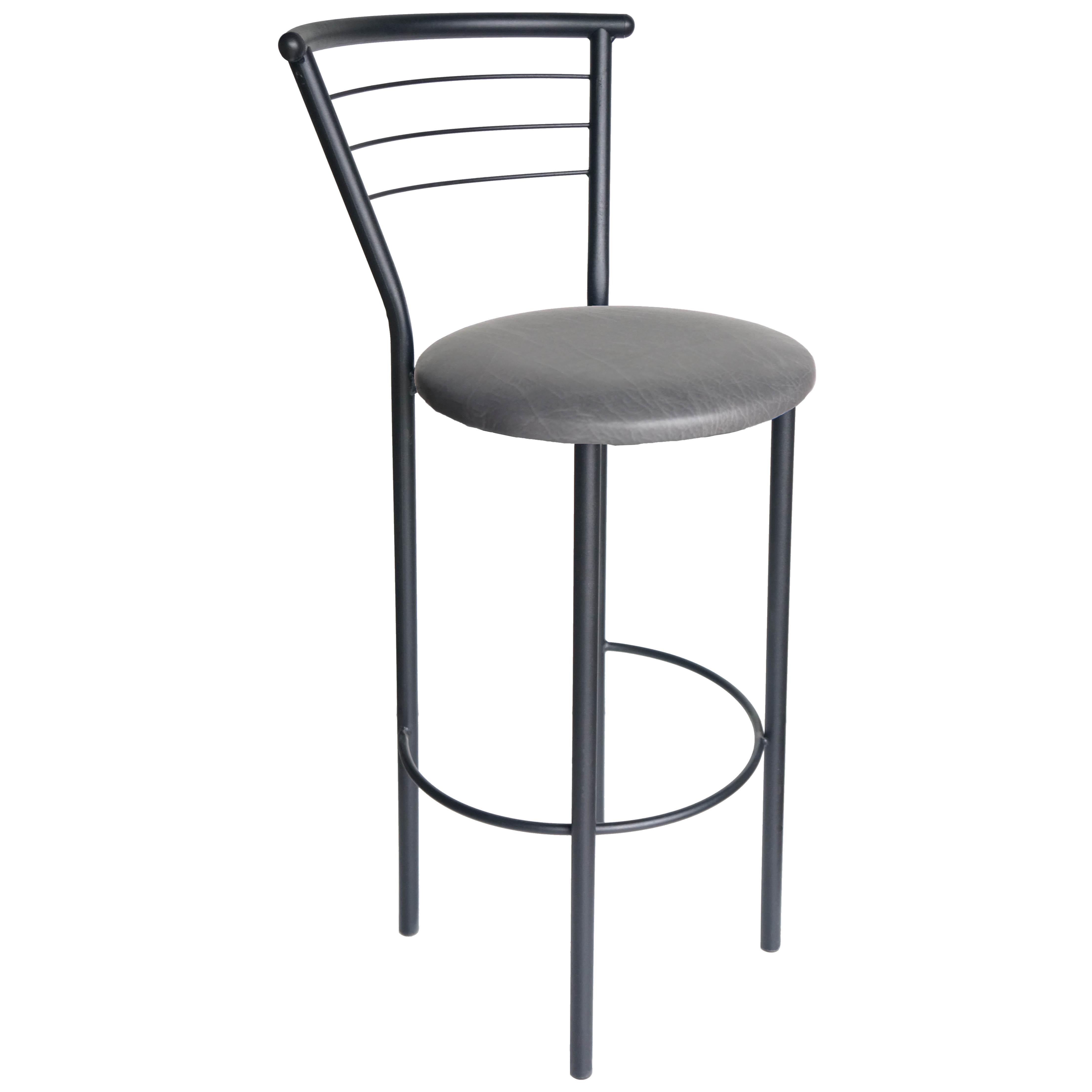 Барный стул Марко Хокер кожзаменитель Черный/Серый (U24641-88)