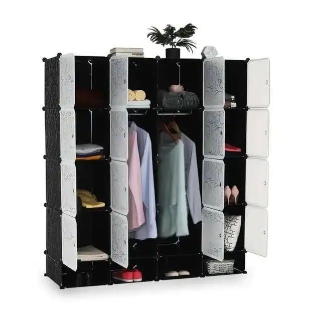 Пластиковый шкаф складной Storage Cube Cabinet MP-416-102A 16 секций 120х135х30 см (opt-16232)