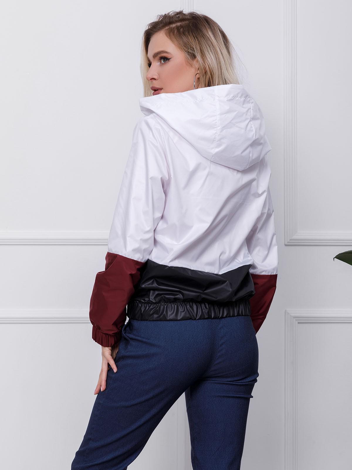 Куртка ISSA PLUS L Чорний/Бордовий (SA-123) - фото 3