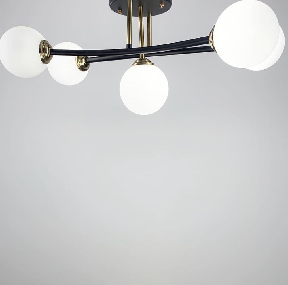 Світильник стриманий на 5 плафонів Чорний (LF_YQ 309-A) - фото 2 Світильник стриманий на 5 плафонів Чорний (LF_YQ 309-A) - фото 2