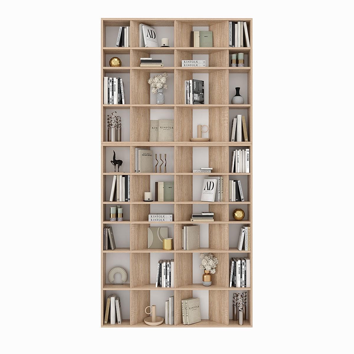 Стеллаж книжный комбинированный Light 1200х160х2460 мм Дуб Сонома светлый (GALT131300000001)