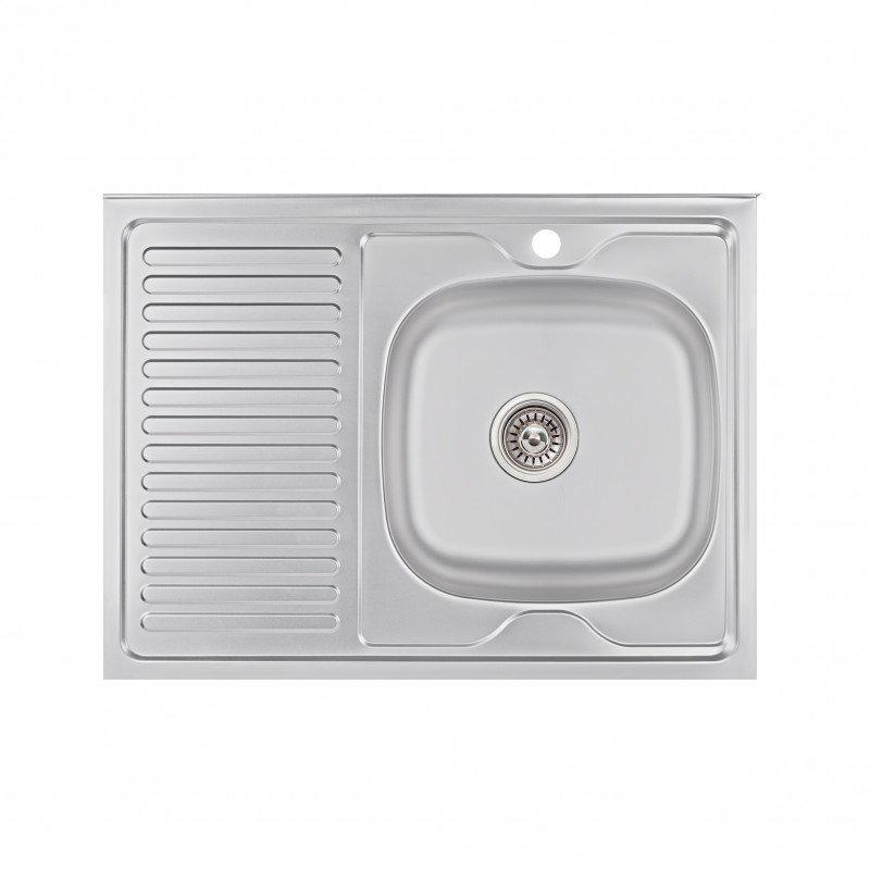 Кухонная мойка Lidz 6080-R Satin 0,6 мм (LIDZ6080R06SAT)